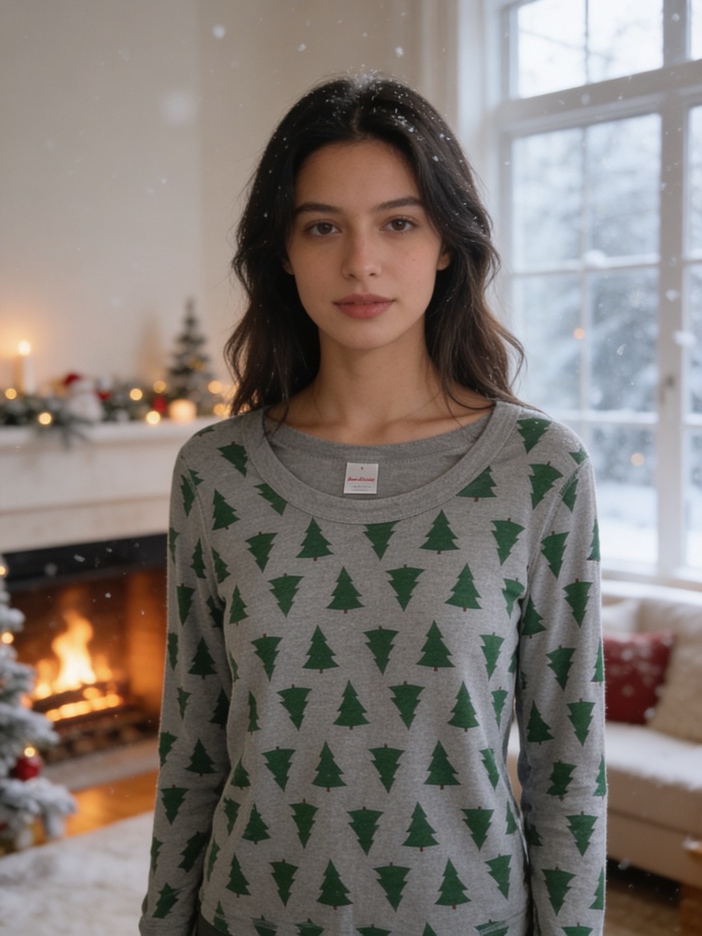 Hanna Andersson Women’s Size S Christmas Tree Top EUC 100% Organic Cotton